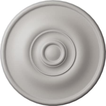 Ekena Millwork Jefferson Ceiling Medallion (Fits Canopies up to 2 7/8"), 11 3/4"OD x 3/8"P, Ultra Pure White CM12JEUWF